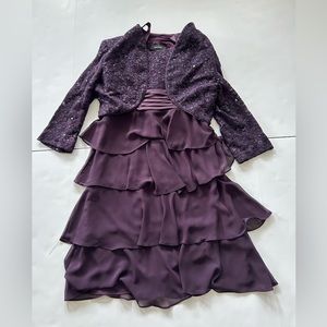R@M Richard’s 2 piece bolero style dress size 10 teen tall